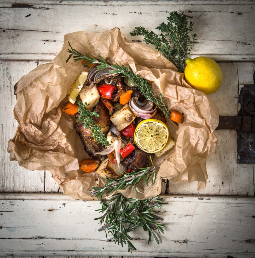 "Kleftiko" lamb with vegetables